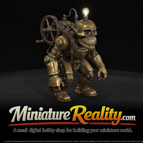 Nightmare Clockwork Creatures The Crank Driven Fie miniature, three-quarter view