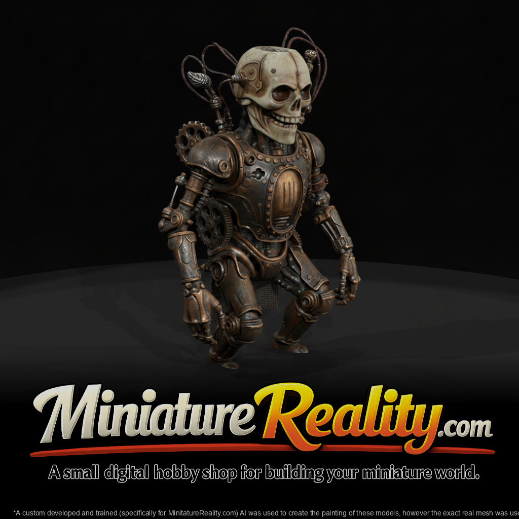 Nightmare Clockwork Creatures The Searing Phantom miniature, three-quarter view