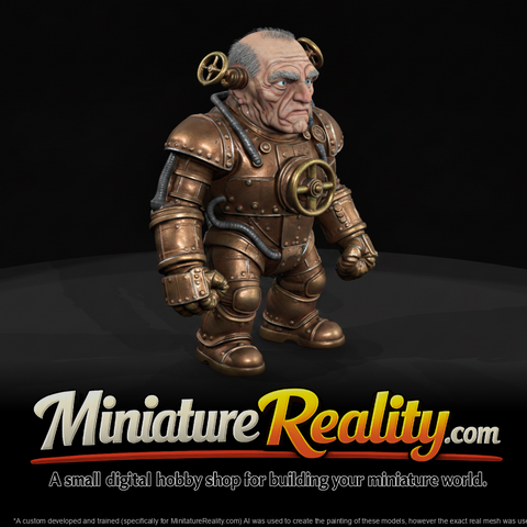 Nightmare Clockwork Creatures Valve Beast miniature, three-quarter view