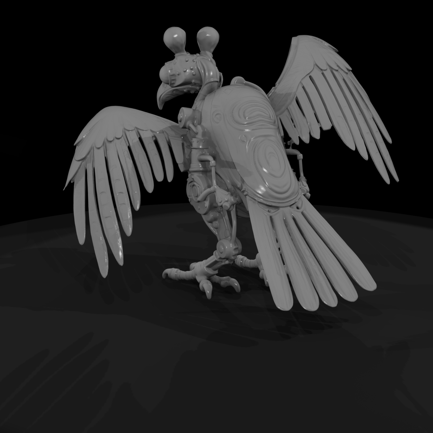 Nightmare Clockwork Vulture — Mechanical Nightmare Clockwork Vulture — Mechanical Creature MiniatureMiniature