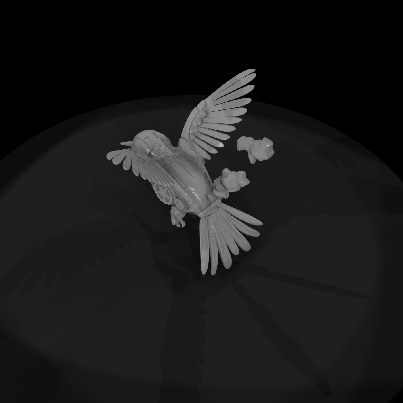 nightmare clockwork creatures brass hummingbird