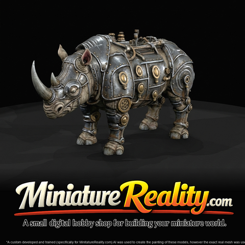 nightmare clockwork creatures mechanical rhino