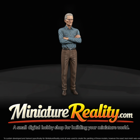 Observant Older Man — Western Bar Miniature