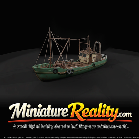 Old Fishing Boat — 3D Printable Model