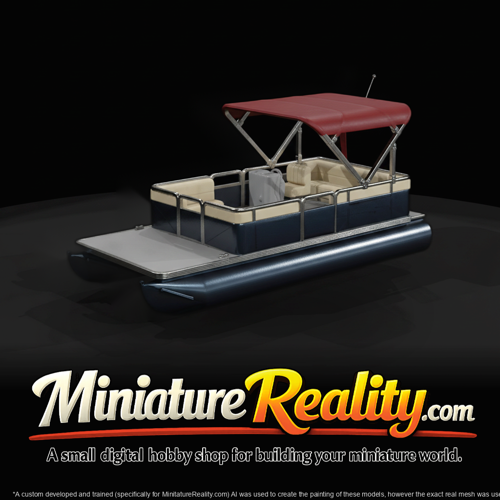 Old‑School Pontoon Boat (3D Printable)