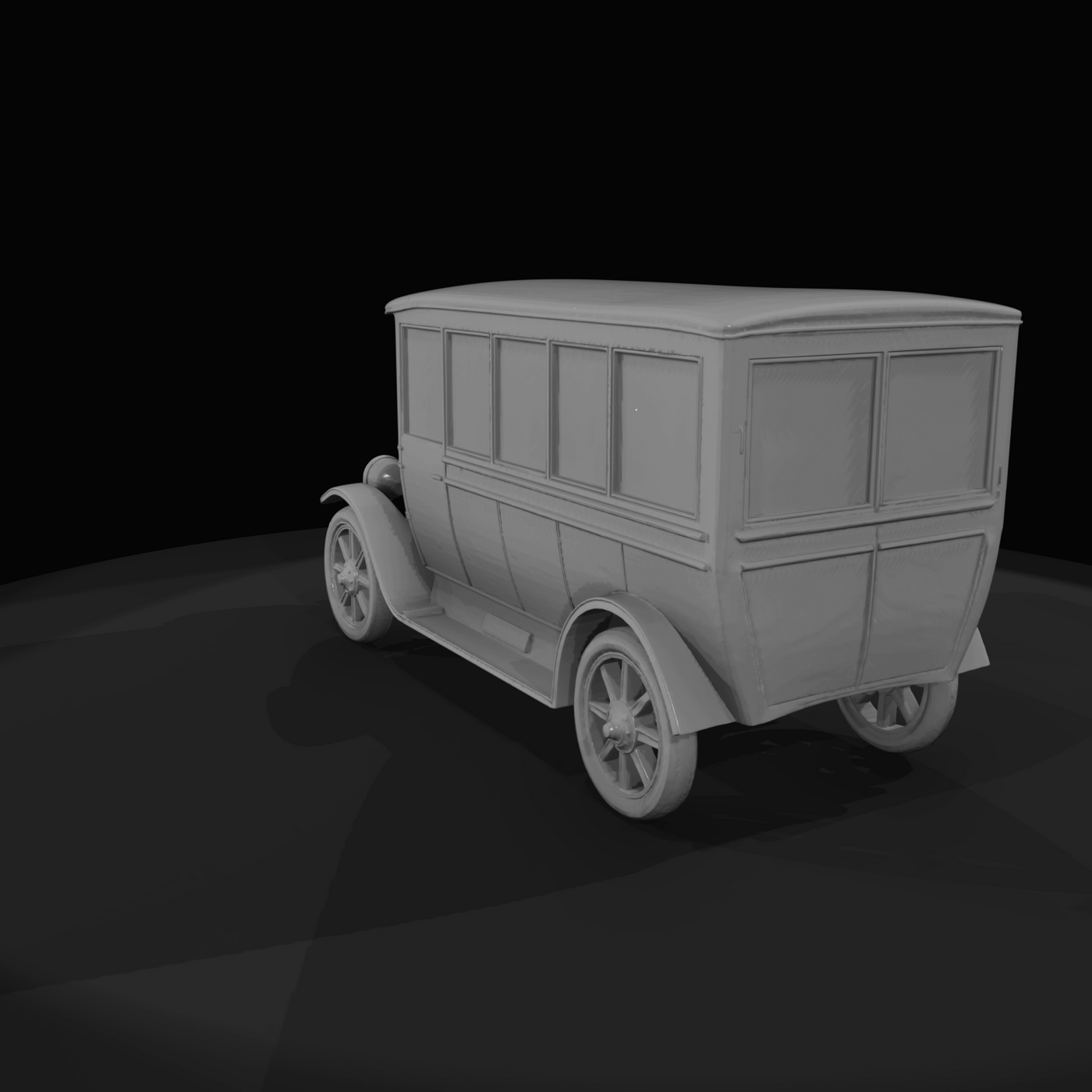old fashioned bus with passengers