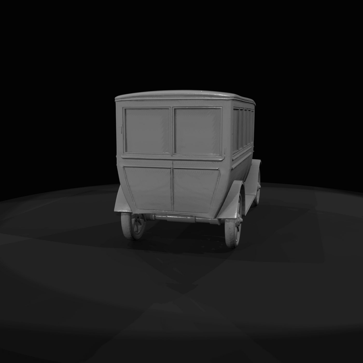 old fashioned bus with passengers