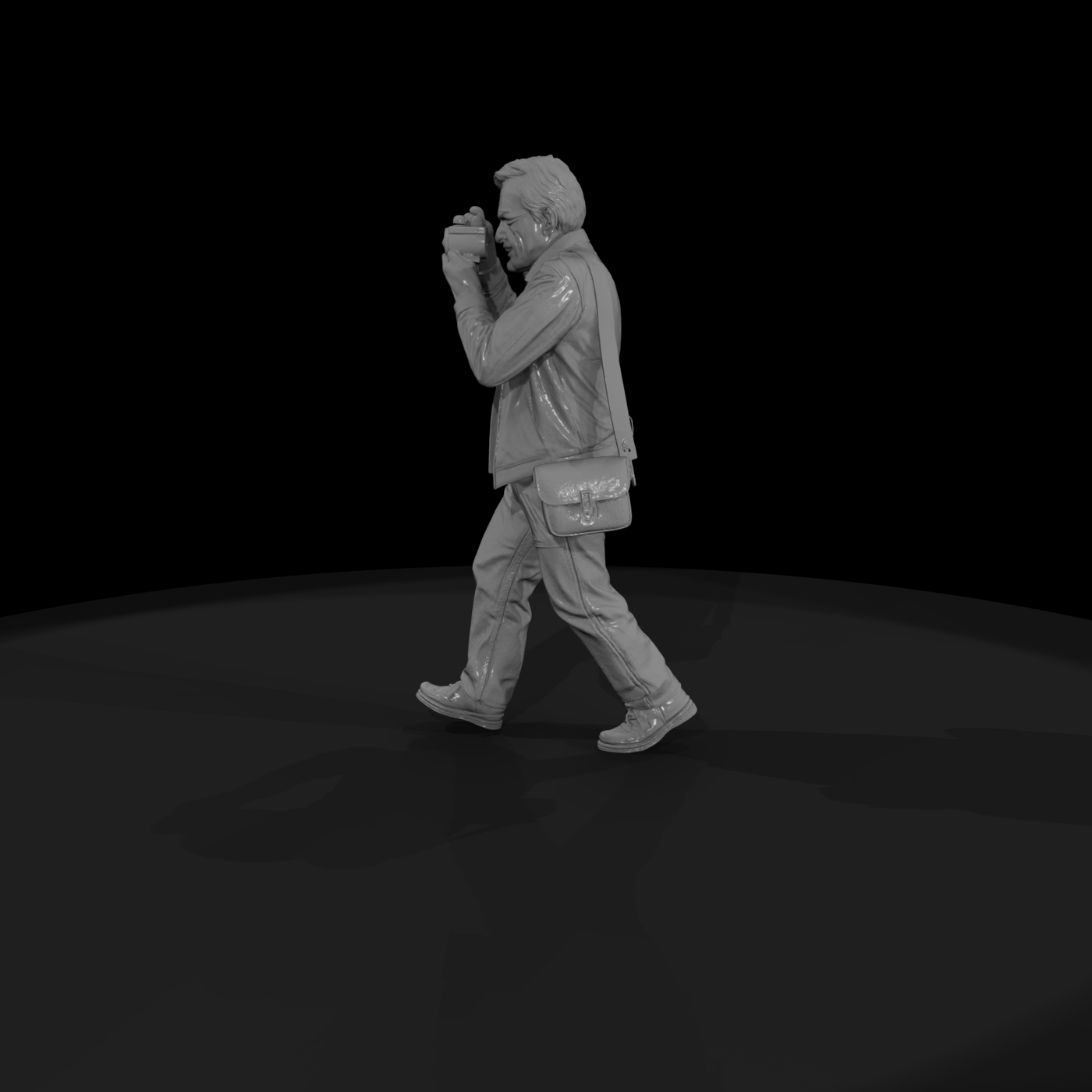 Older Man with Camera — Park Figure
