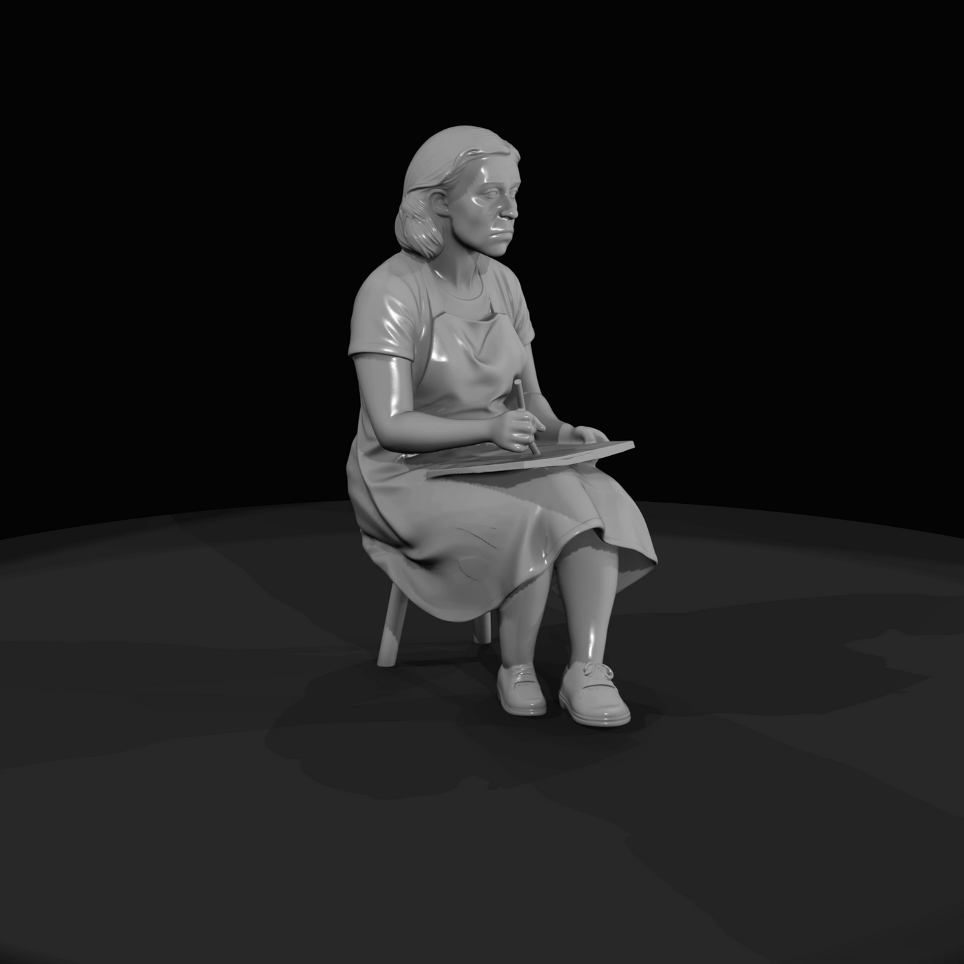 Only Generate People Pensive Artist (estimated)