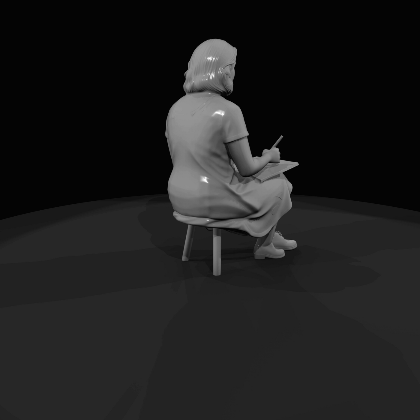 Only Generate People Pensive Artist (estimated)