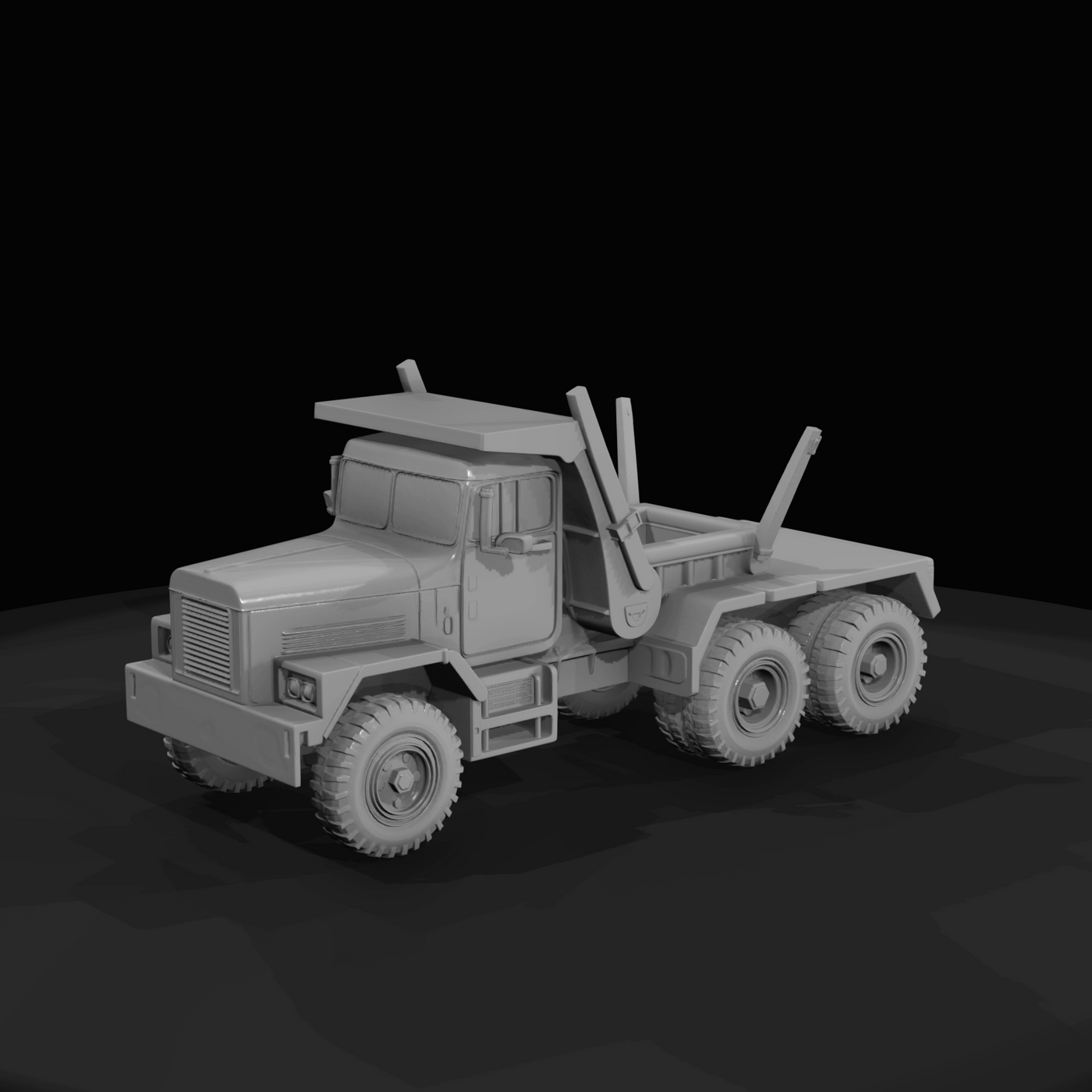 Orange Heavy Duty Truck (1990s-2000s)
