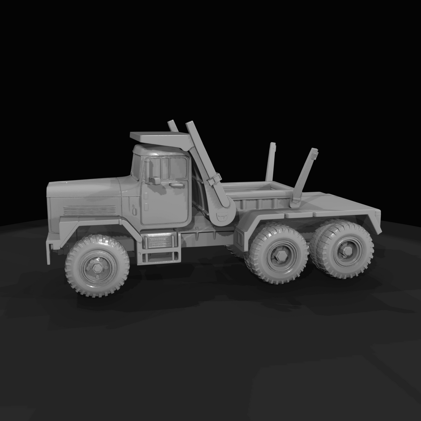 Orange Heavy Duty Truck (1990s-2000s)