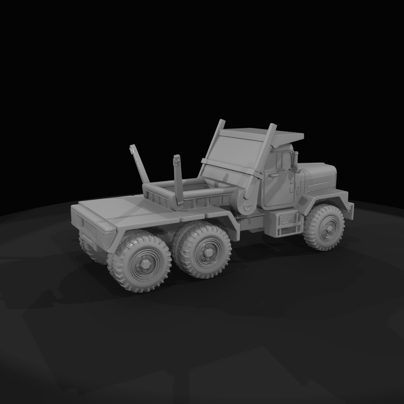 Orange Heavy Duty Truck (1990s-2000s)