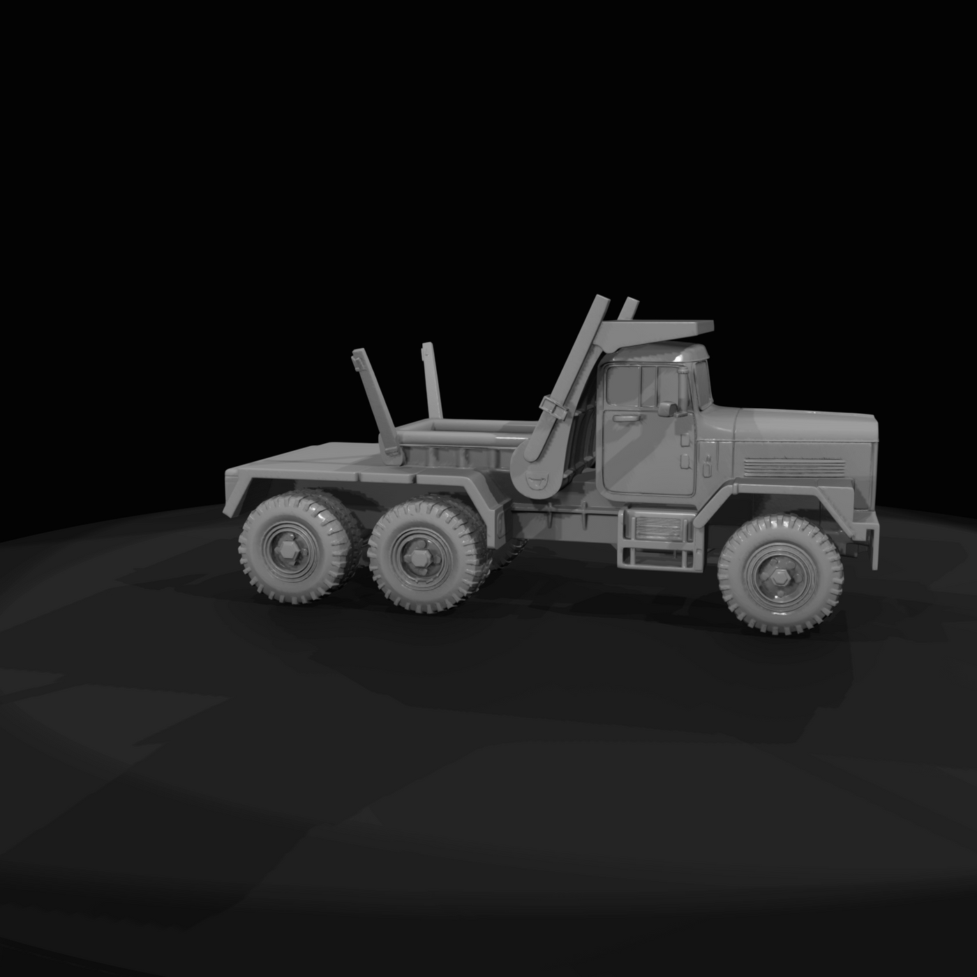 Orange Heavy Duty Truck (1990s-2000s)