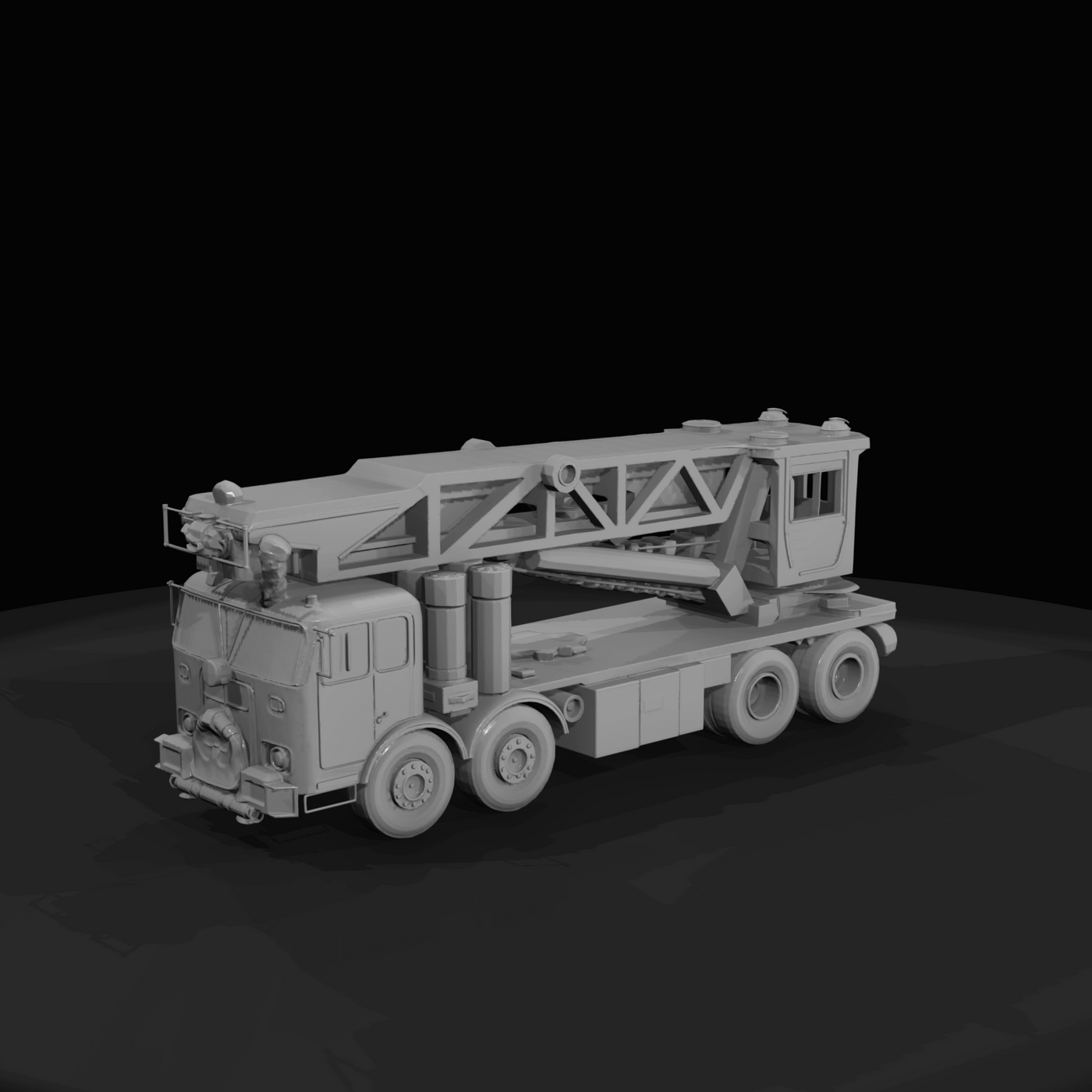 Orange Truck Crane With Cab (1970s)