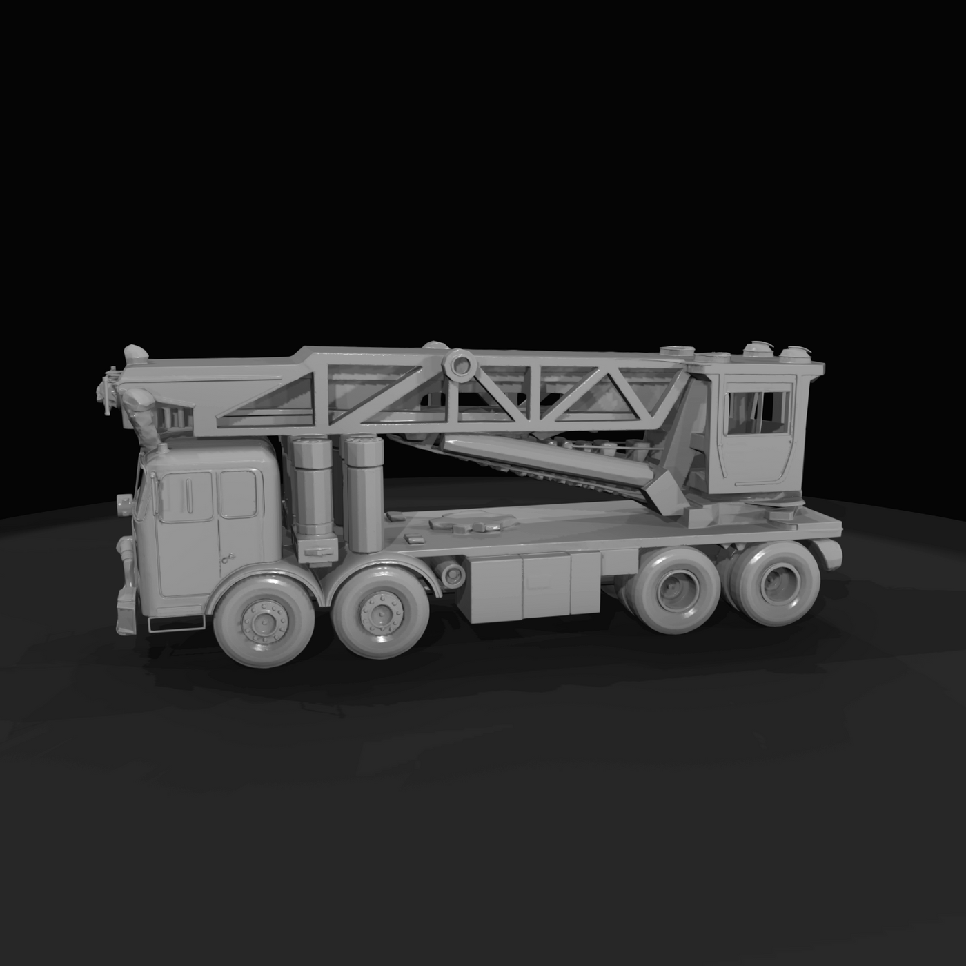 Orange Truck Crane With Cab (1970s)