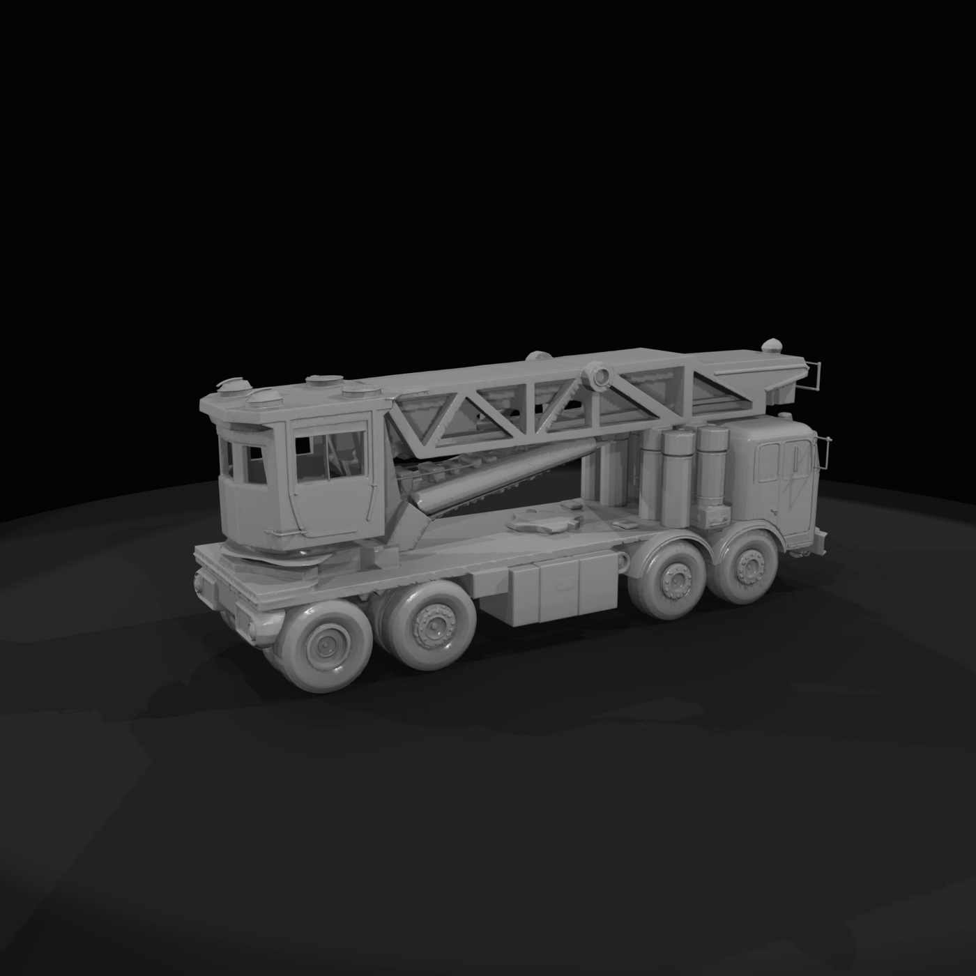 Orange Truck Crane With Cab (1970s)