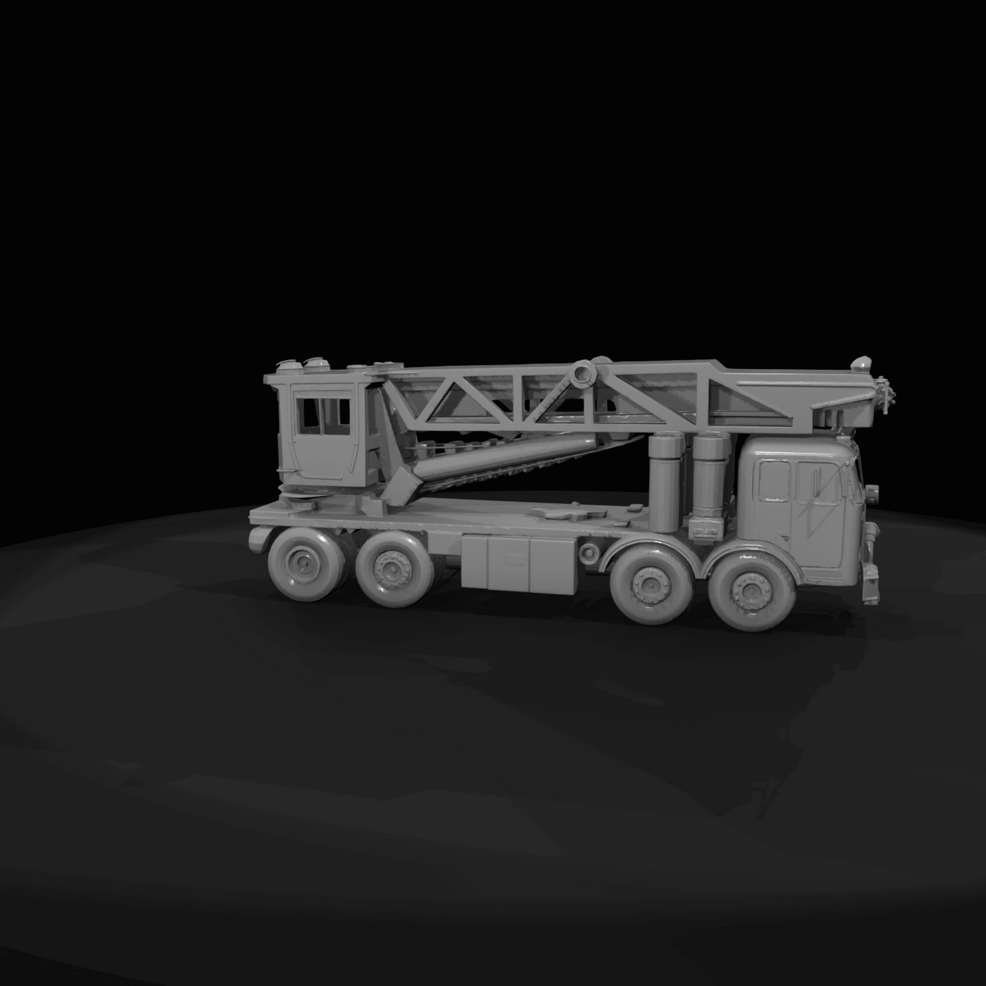 Orange Truck Crane With Cab (1970s)