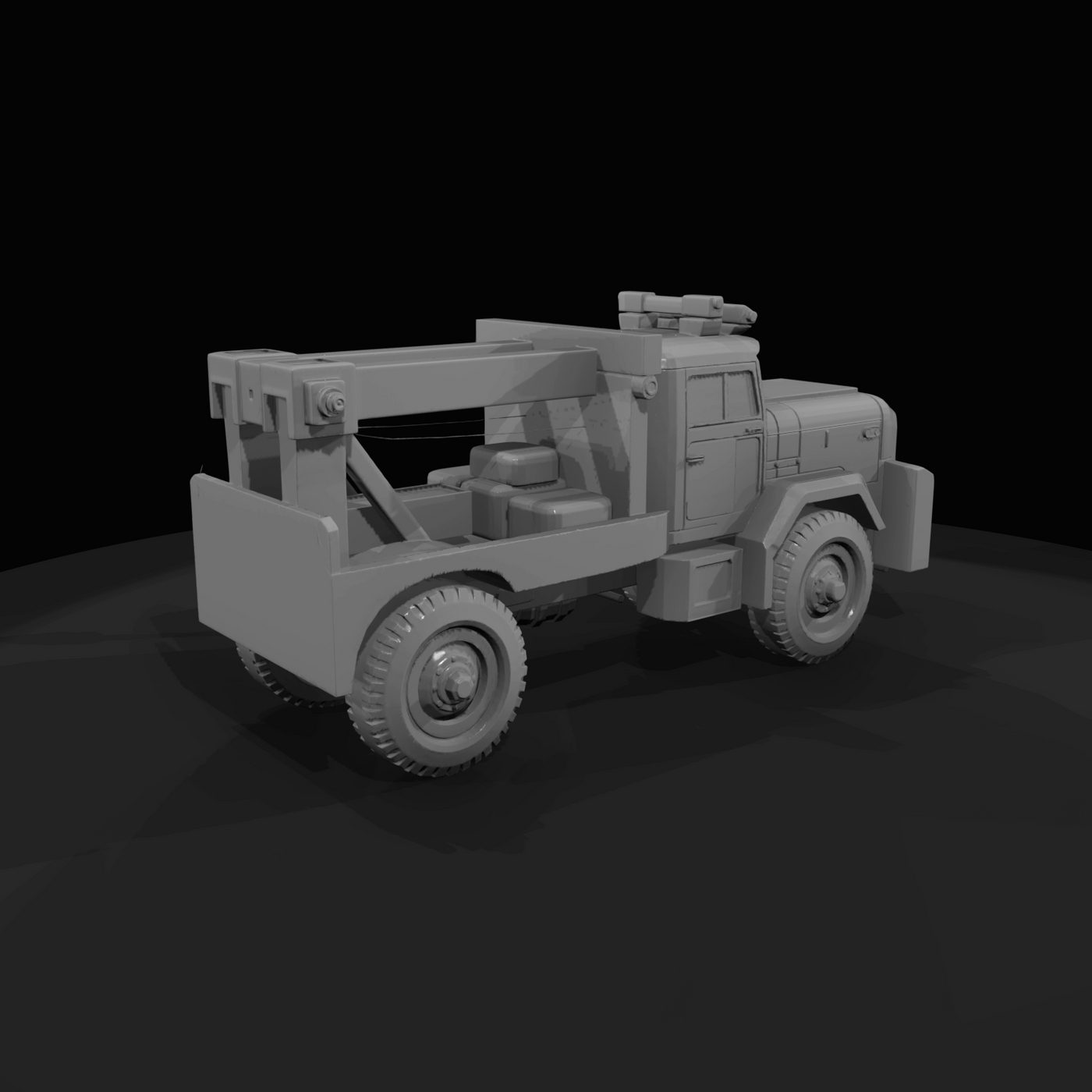 Orange Utility Truck (1960s-1970s)