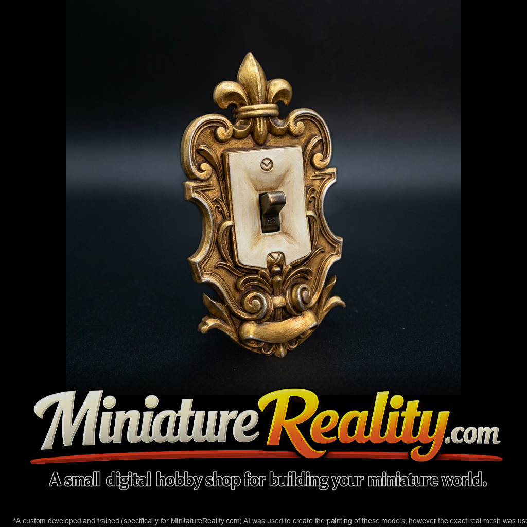 Ornate Baroque Fleur-de-Lis Switch Plate — Single Toggle (HO /