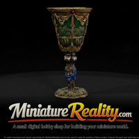 Ornate Baroque Goblet miniature, three-quarter view — thumbnail 2