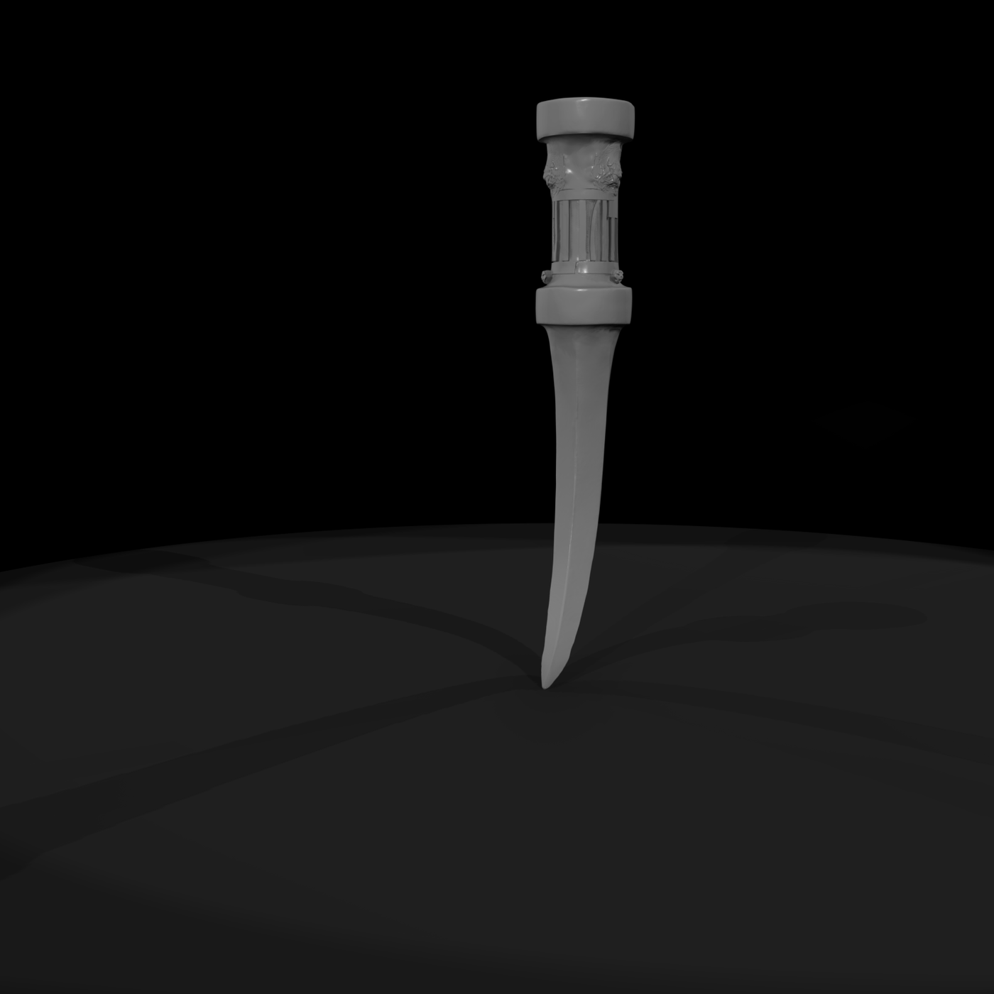 Ornate Curved Fantasy Dagger