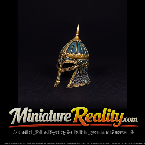 Ornate Fantasy Knight Helmet (Miniature )