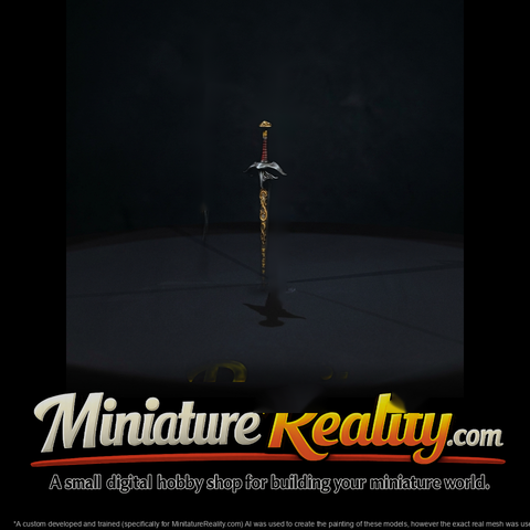 Ornate Fantasy Longsword Miniature