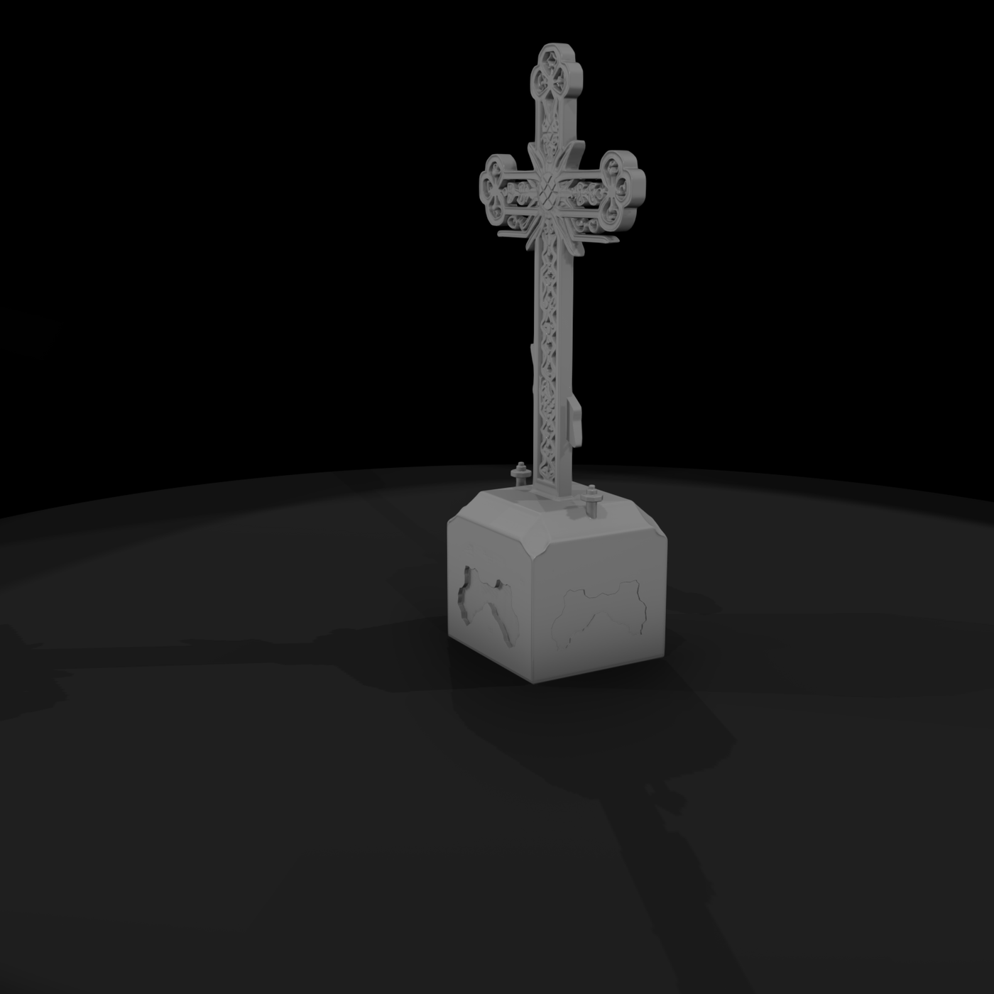 Ornate Gothic Grave Cross — Grave Marker (HO/