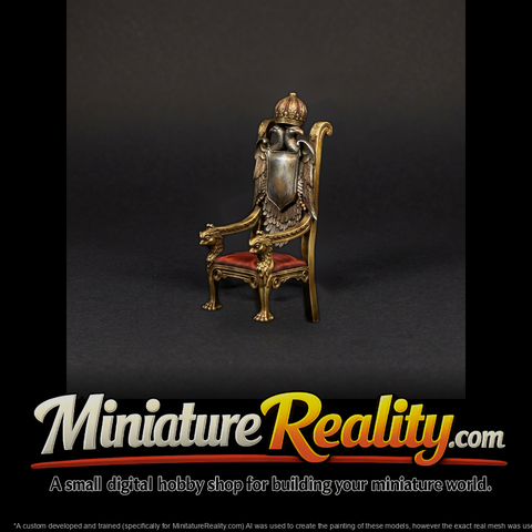 Ornate Heraldic Throne & Tabletop