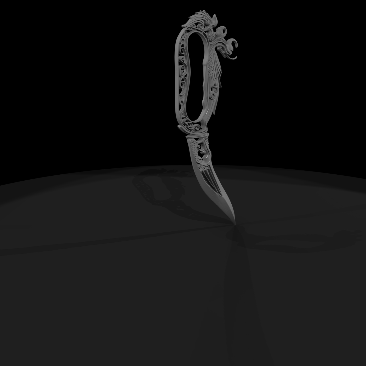 Ornate Mythic Bird Dagger — Fantasy