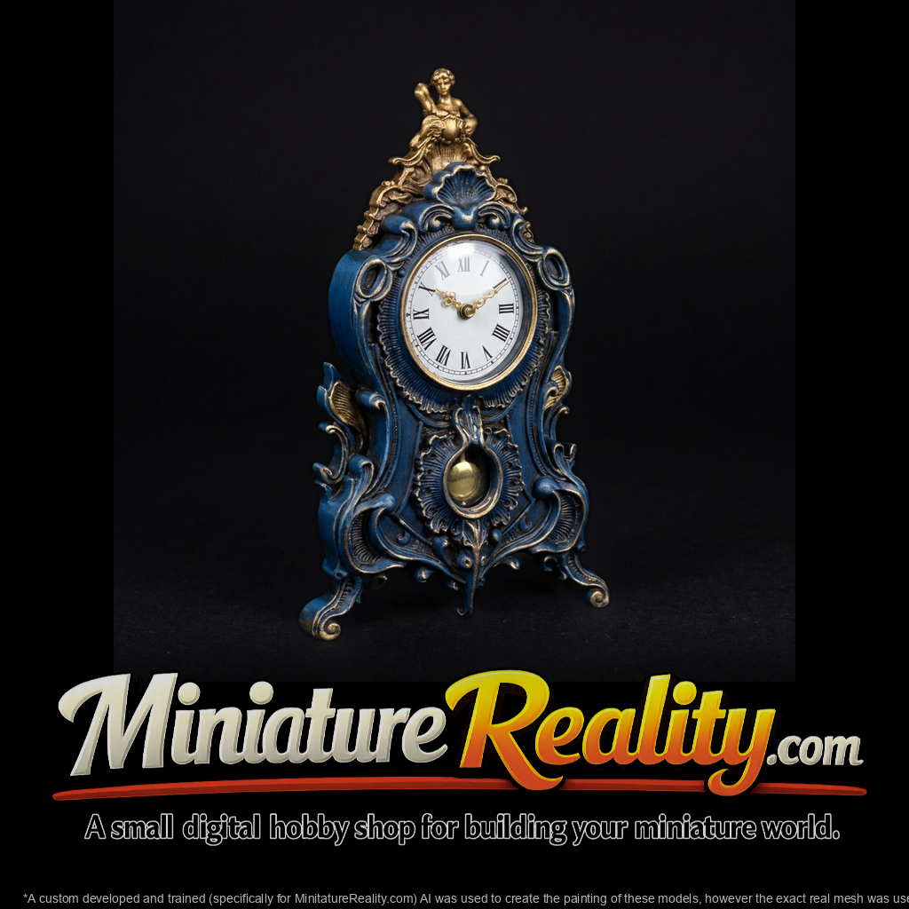 Ornate Rococo Mantel Clock (HO / cale)