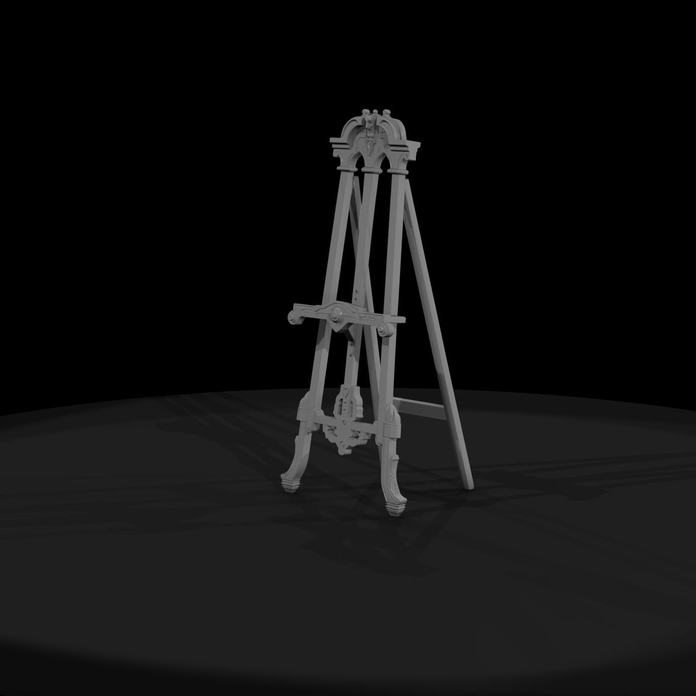 Ornate Rococo Victorian Art Easel — Miniature (HO /