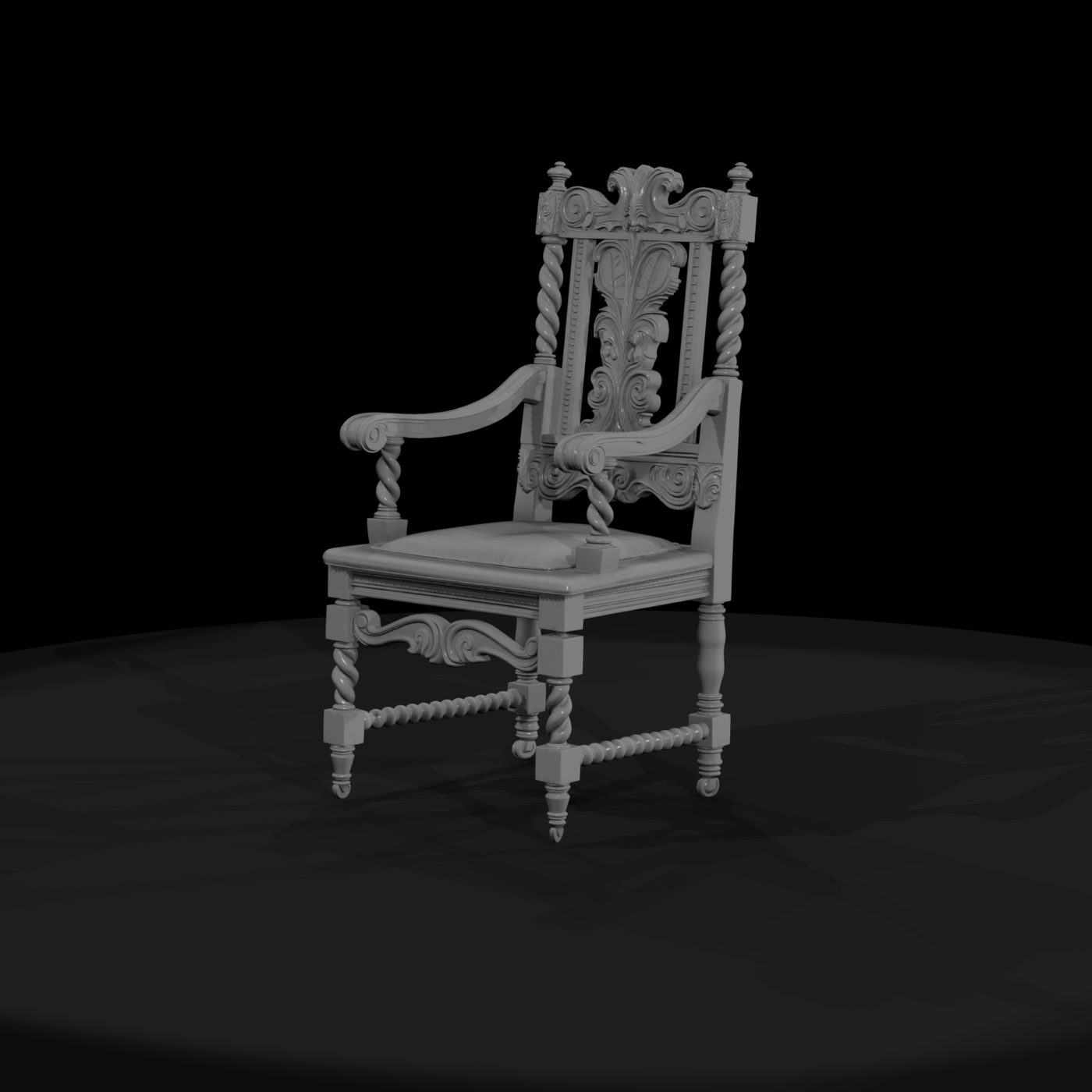 Baroque Carved Armchair