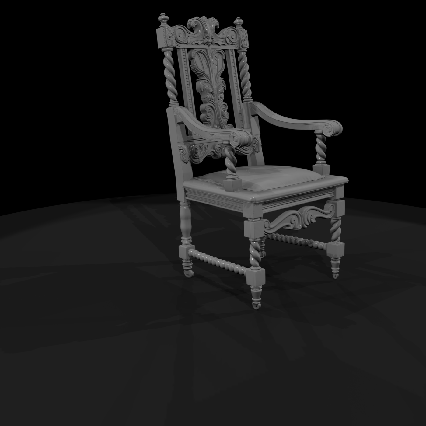 Baroque Carved Armchair