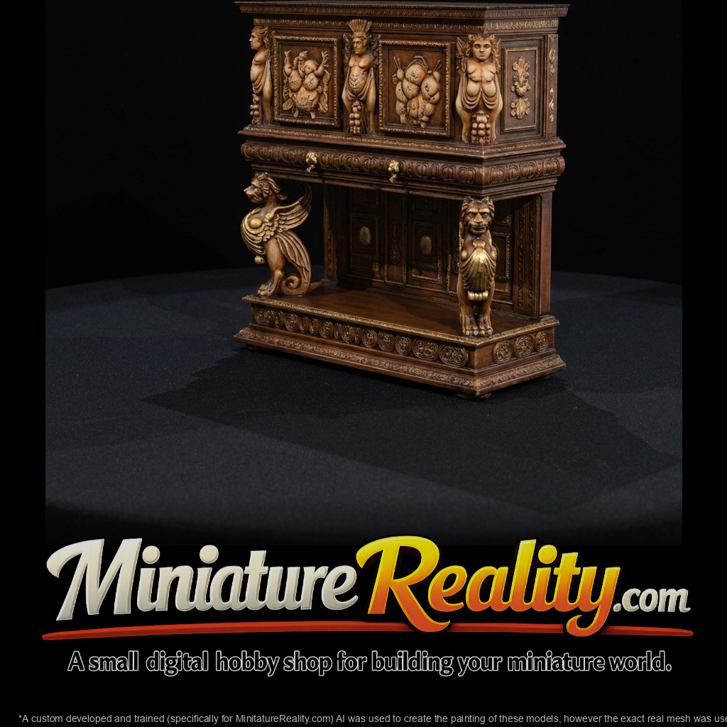 Ornate Renaissance Console Sideboard