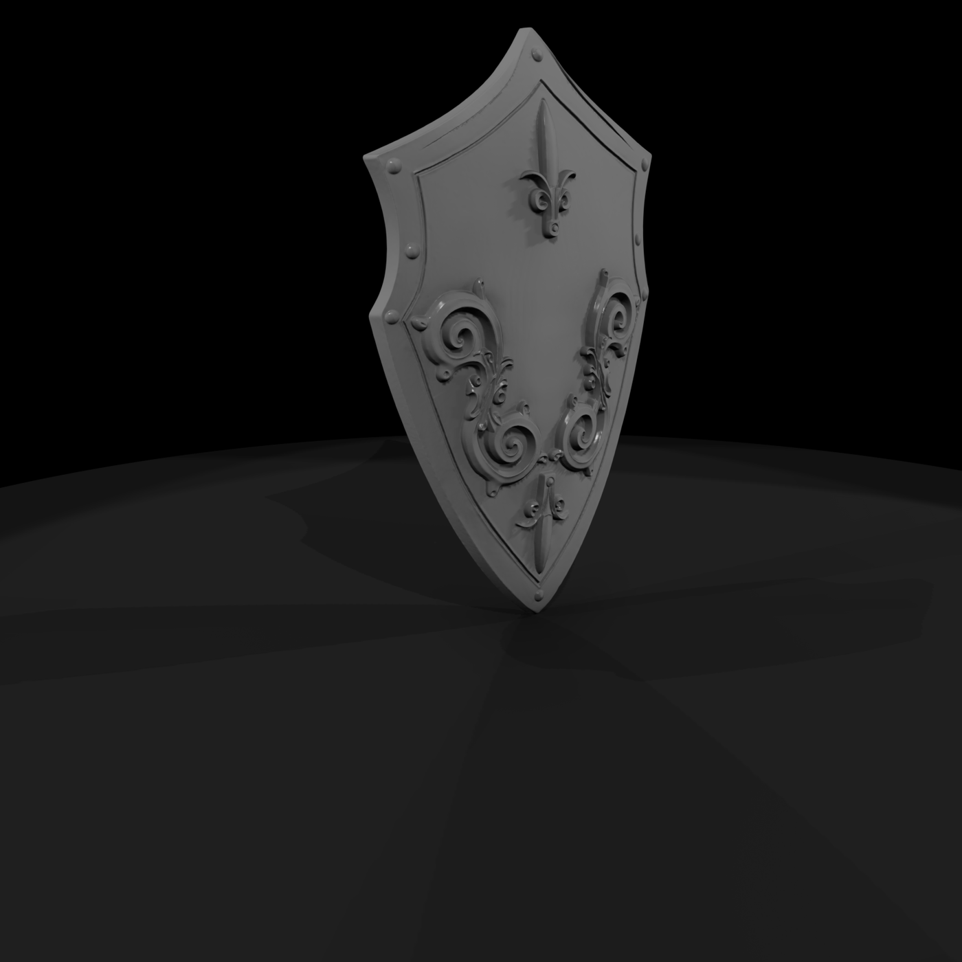 Ornate Medieval Heater Shield