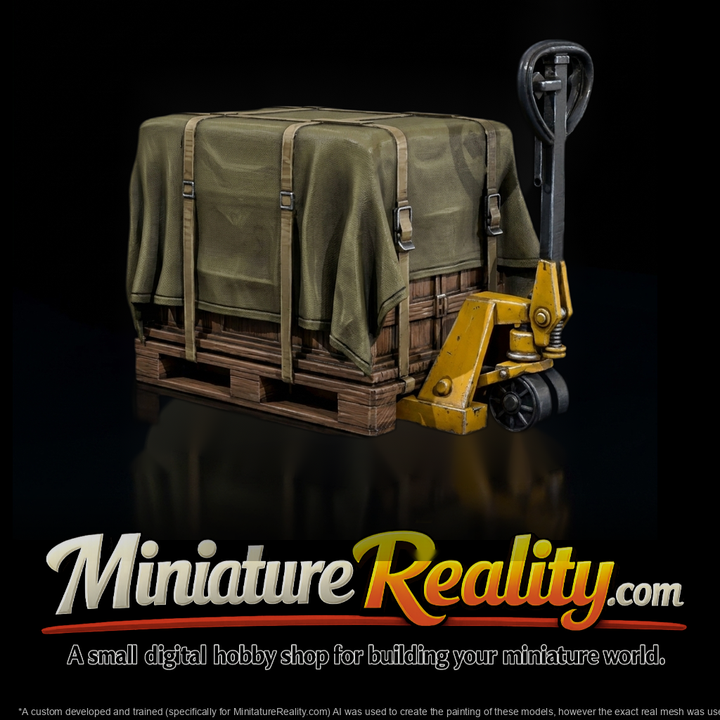 Pallet Jack with Covered Pallet
