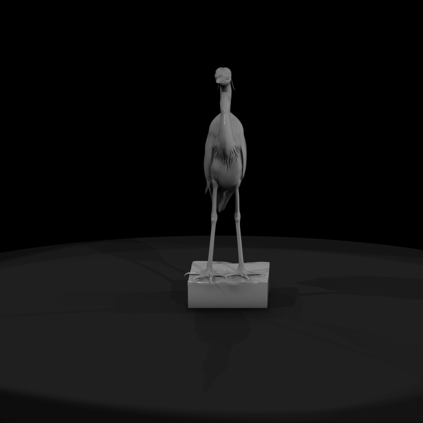 Perched Heron — 3D-Printable
