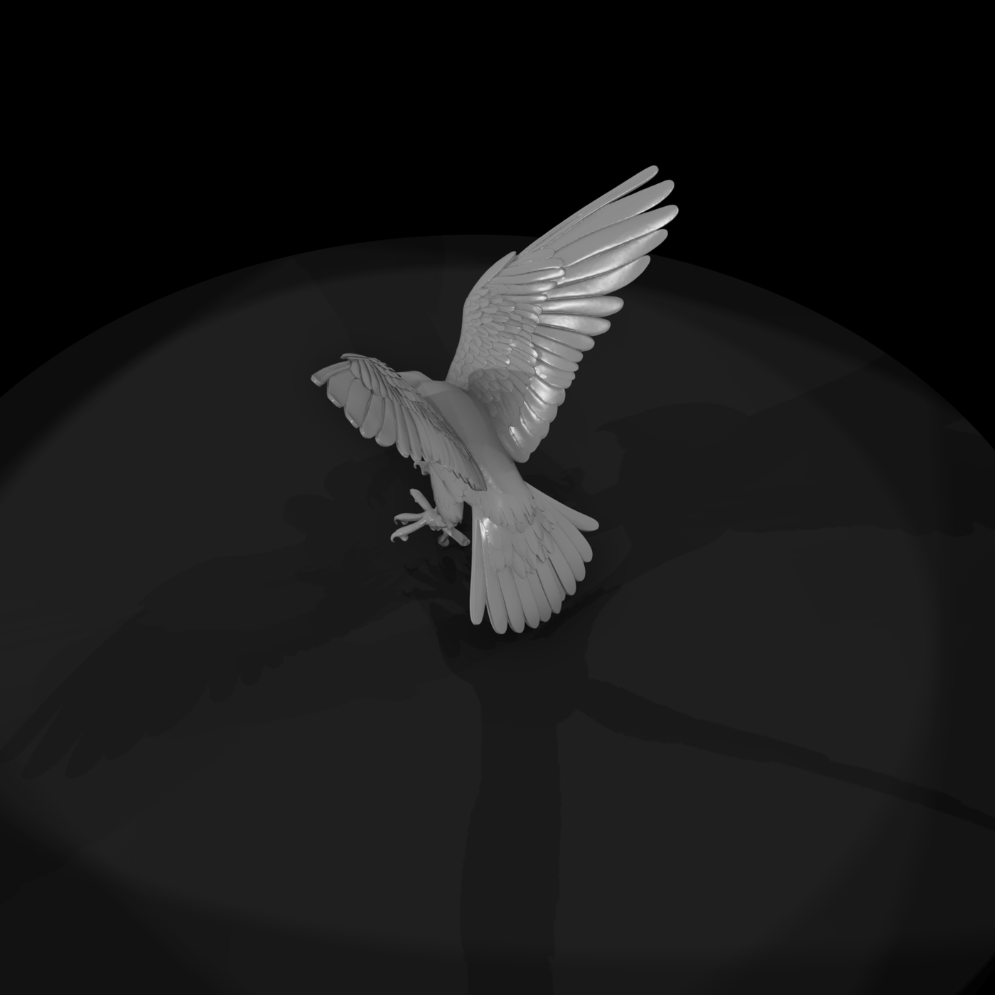 Perching Falcon Miniature — Sculpted Bird