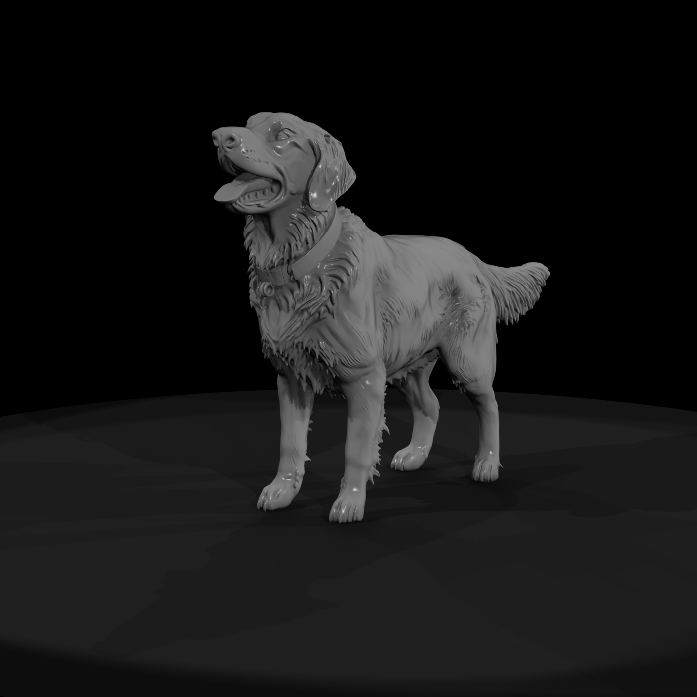 Photorealistic Golden Retriever Miniature (High-Poly)