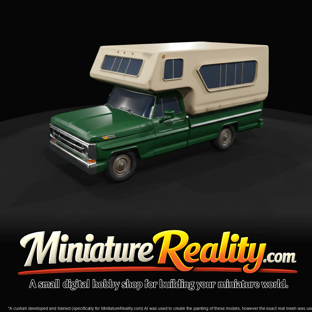 Pickup Truck With Camper (1970s)