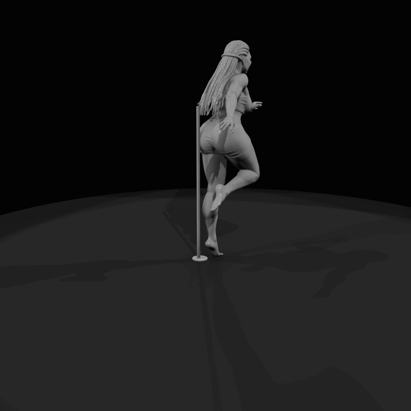 Pole Dancer Figure (estimated) — Back Hook