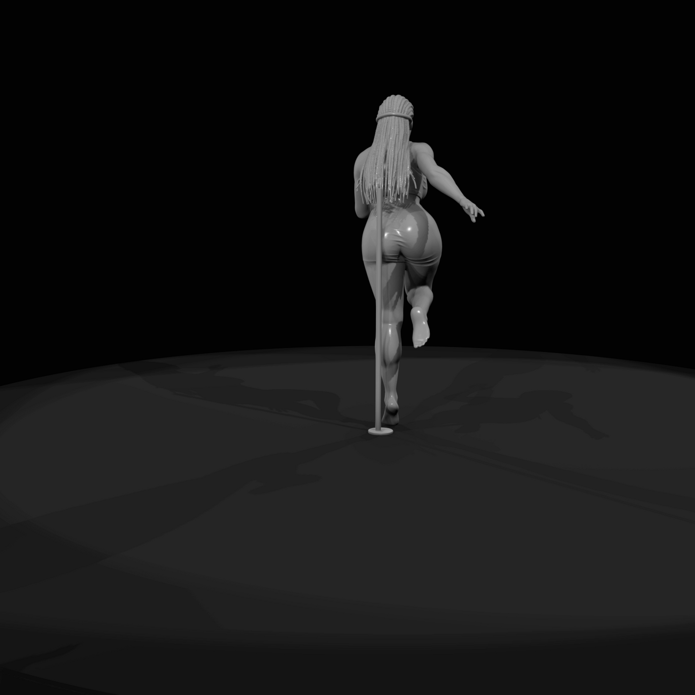 Pole Dancer Figure (estimated) — Back Hook