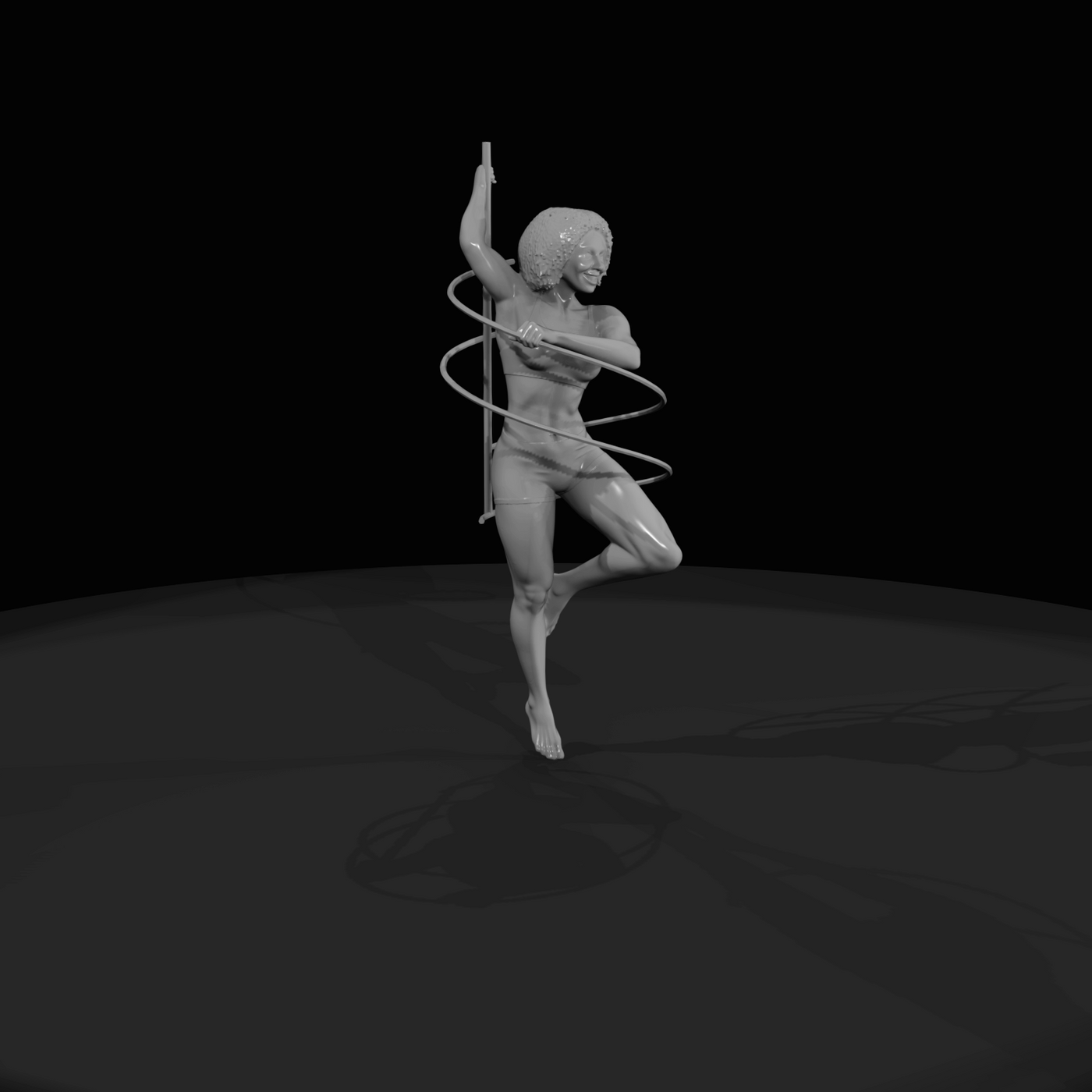 Pole Dancer Figure (estimated) — Corkscrew Spin