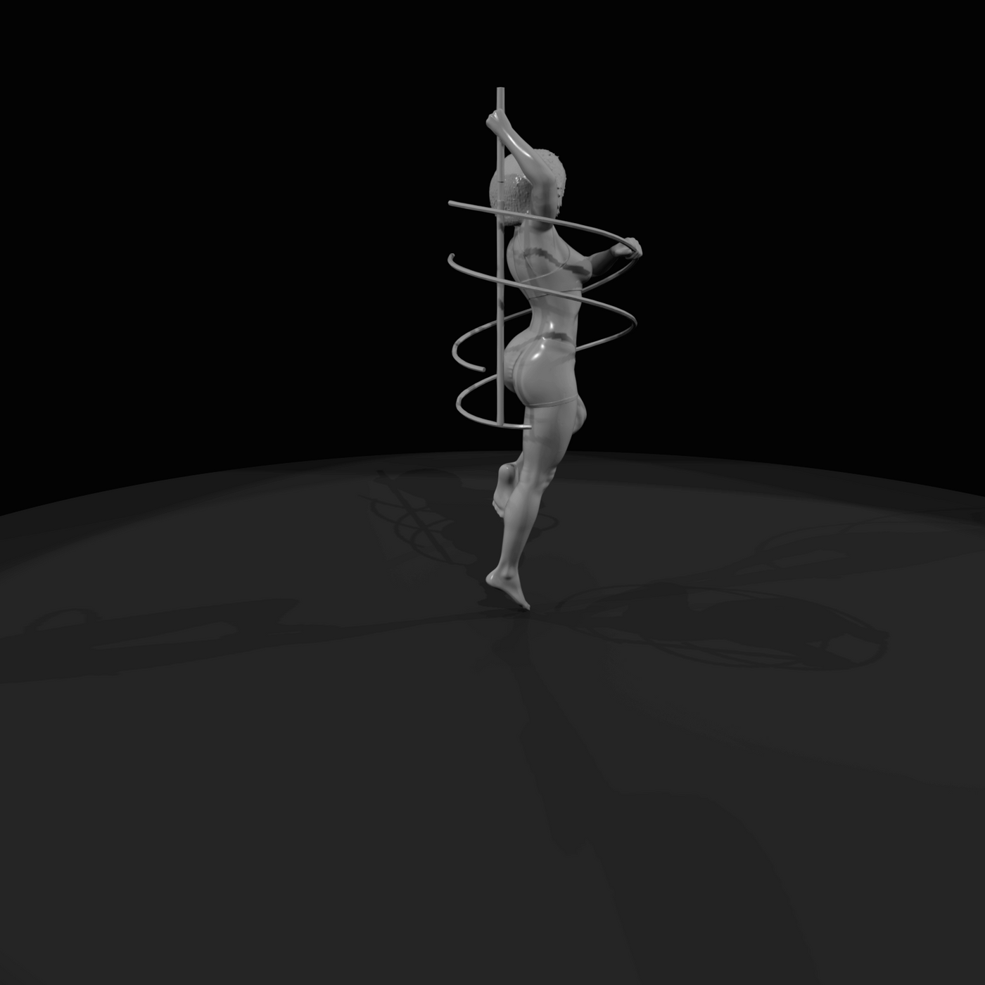 Pole Dancer Figure (estimated) — Corkscrew Spin