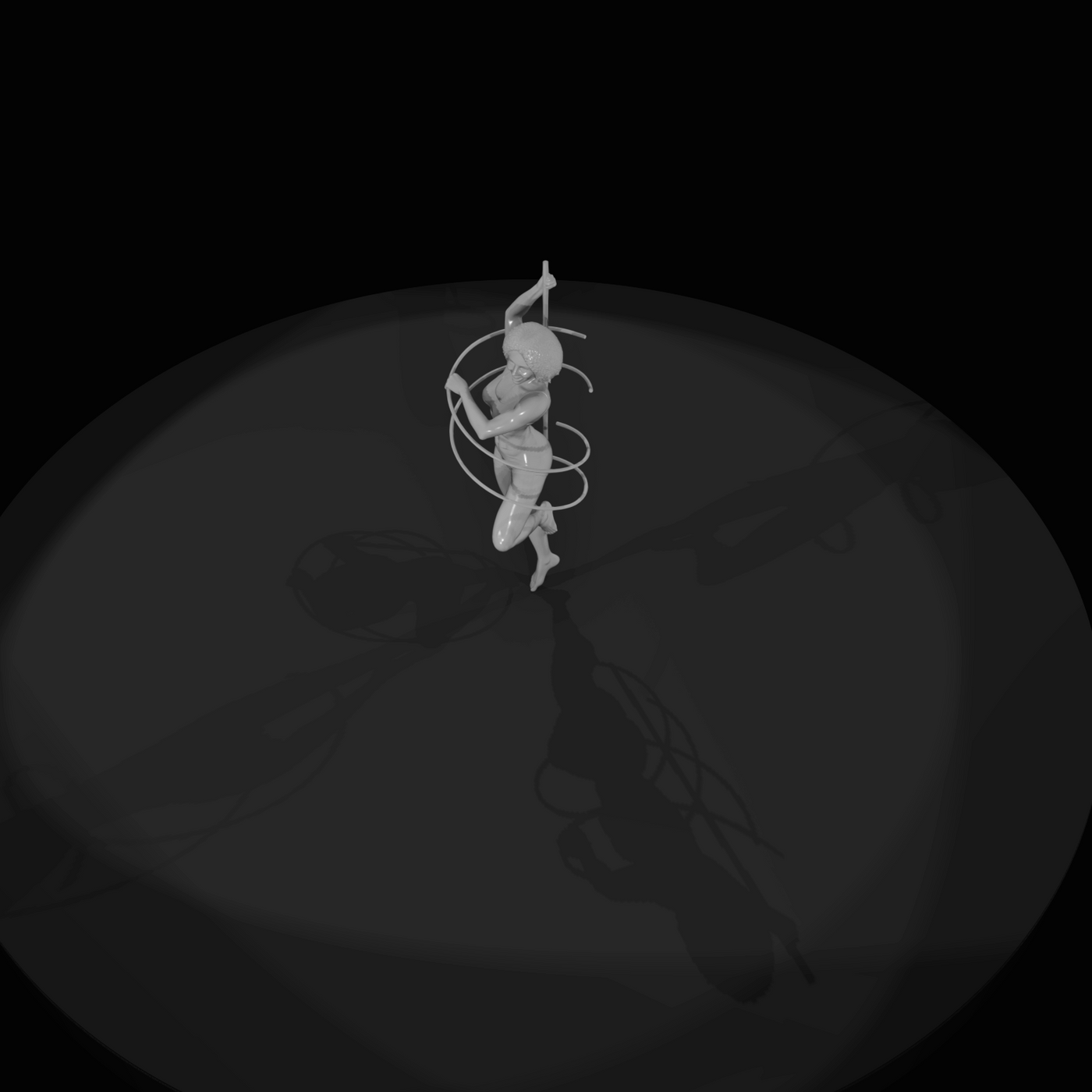 Pole Dancer Figure (estimated) — Corkscrew Spin