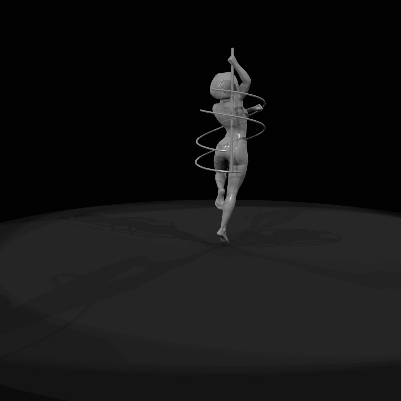 Pole Dancer Figure (estimated) — Corkscrew Spin