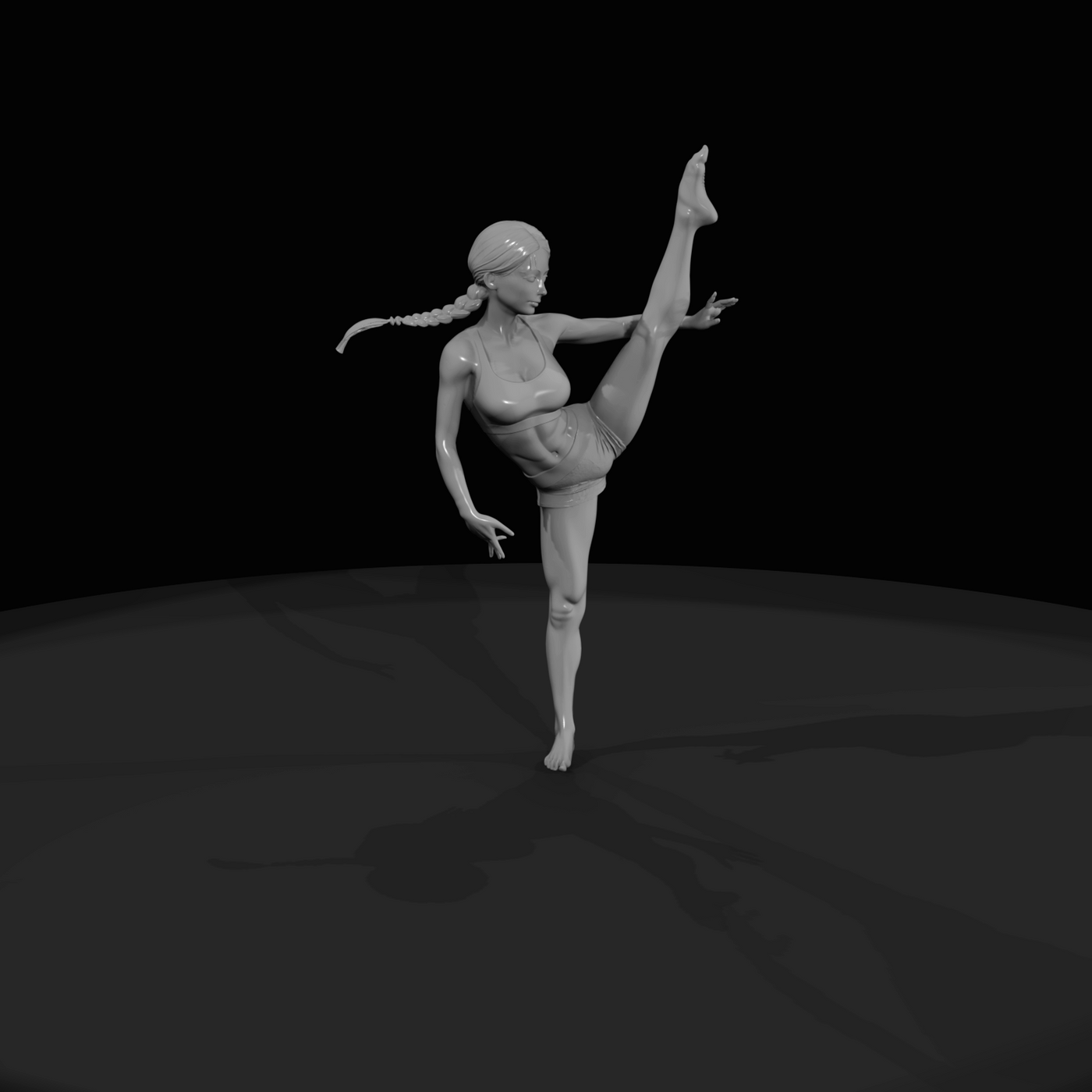Pole Dancer Figure (estimated) — Reverse Fan