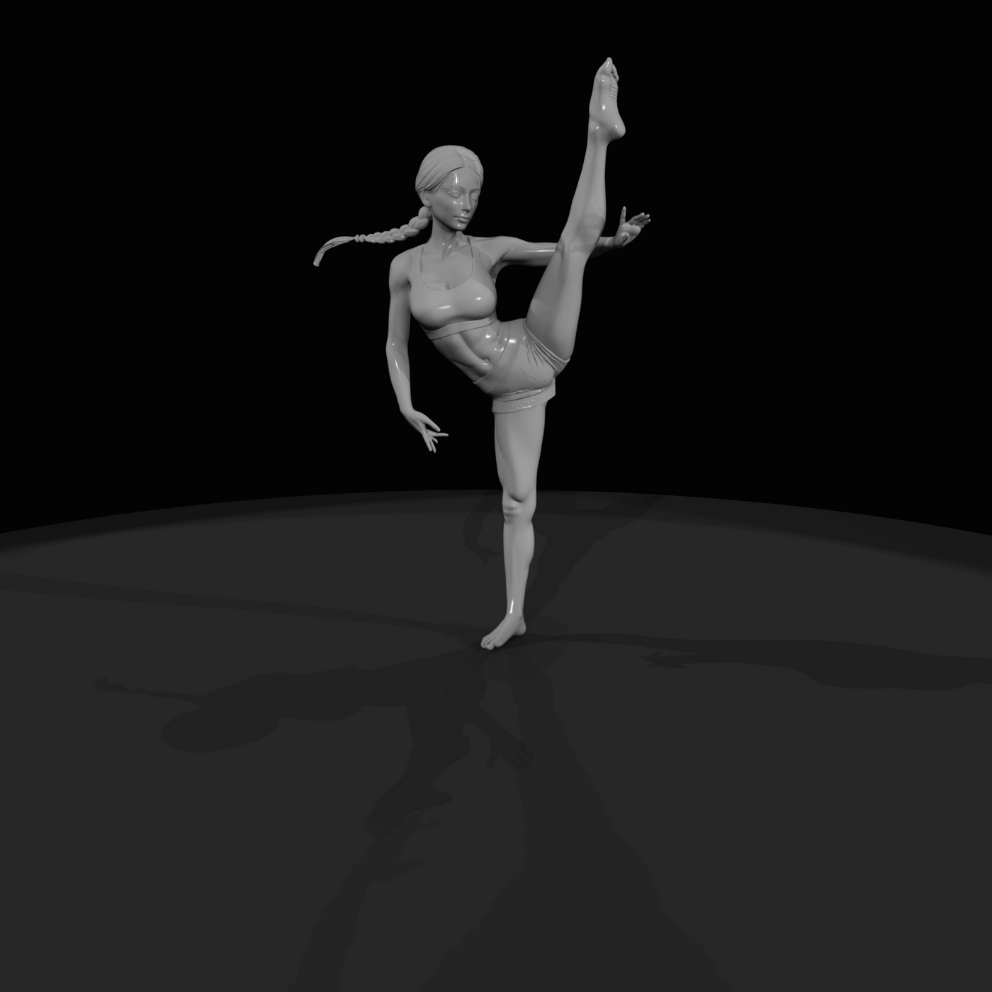 Pole Dancer Figure (estimated) — Reverse Fan